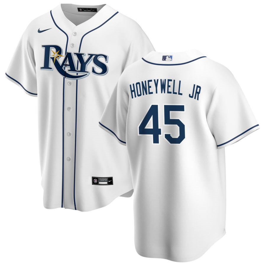 Nike Men #45 Brent Honeywell Jr. Tampa Bay Rays Baseball Jerseys Sale-White